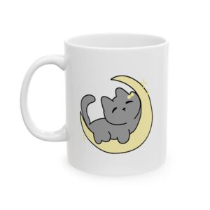 Cat & Moon Coffee Cup